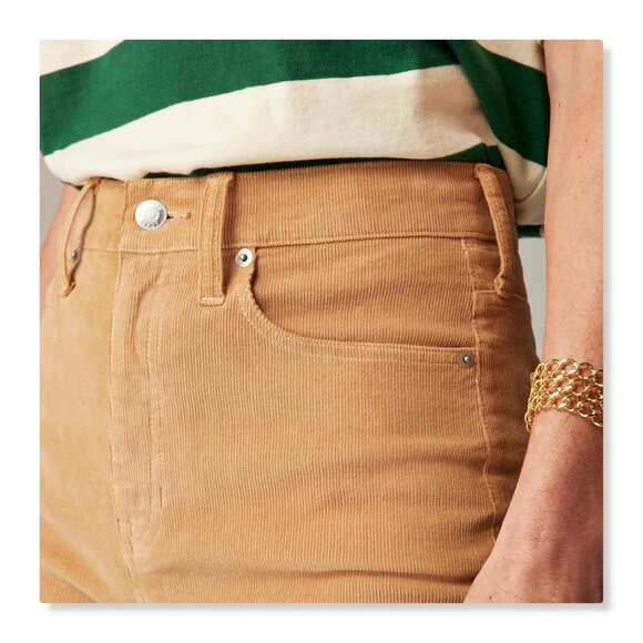 J Crew Wide Leg Corduroy Trouser Pants in Sand Castle Women 29 - Picture 2 of 14